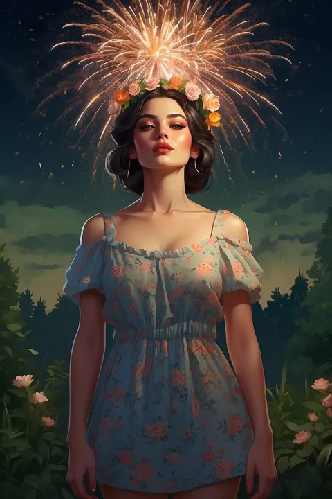 Sun, Youth, Fireworks by Svitlana Bond